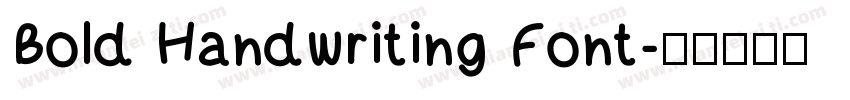 Bold Handwriting Font字体转换